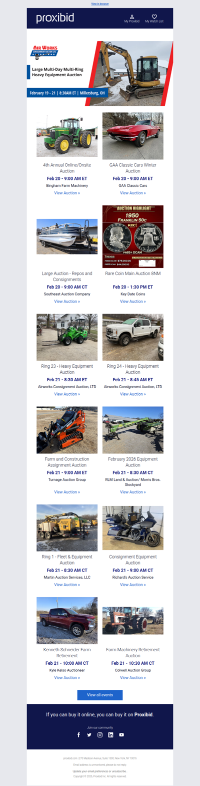 Proxibid’s Weekend Highlights: Collector Cars, Farm and Construction Equipment, Vehicles & More!