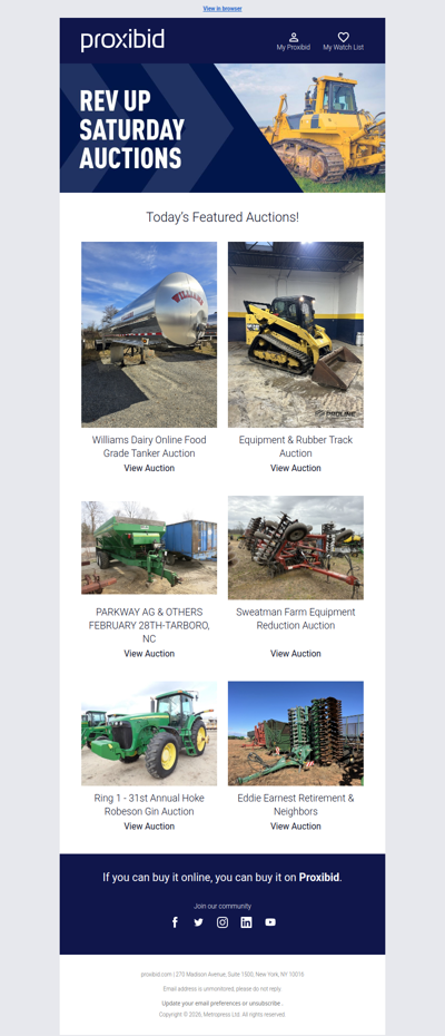 Last Chance: Heavy Equipment, Farm Machinery, Collector Cars, & More - Bid Now!