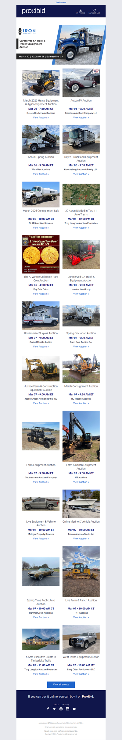 Proxibid’s Weekend Highlights: Collector Cars, Farm and Construction Equipment, Vehicles & More!