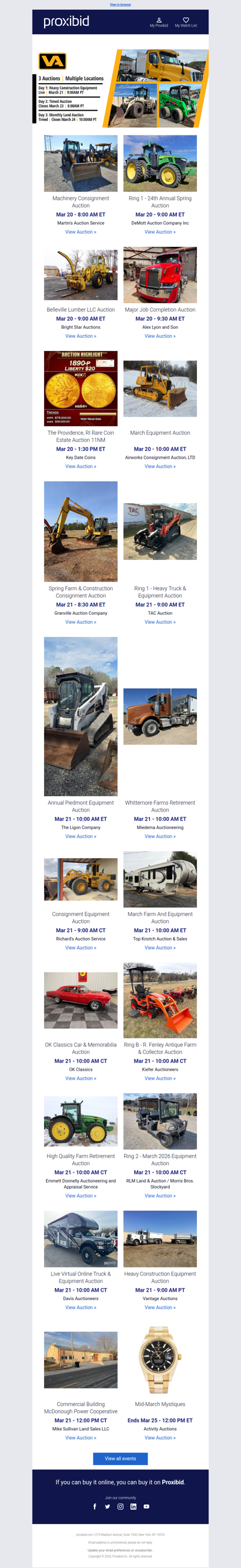 Proxibid’s Weekend Highlights: Collector Cars, Farm and Construction Equipment, Vehicles & More!