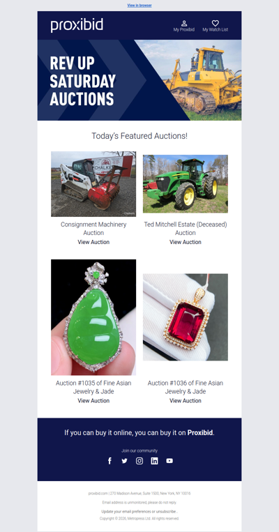 Last Chance: Heavy Equipment, Farm Machinery, Collector Cars, & More - Bid Now!