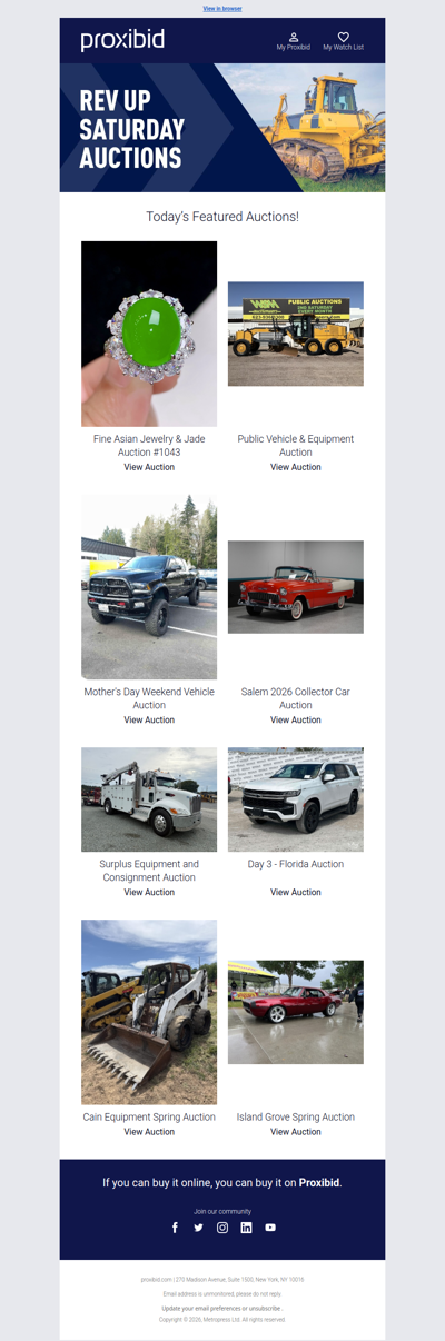 Last Chance: Heavy Equipment, Farm Machinery, Collector Cars, & More - Bid Now!