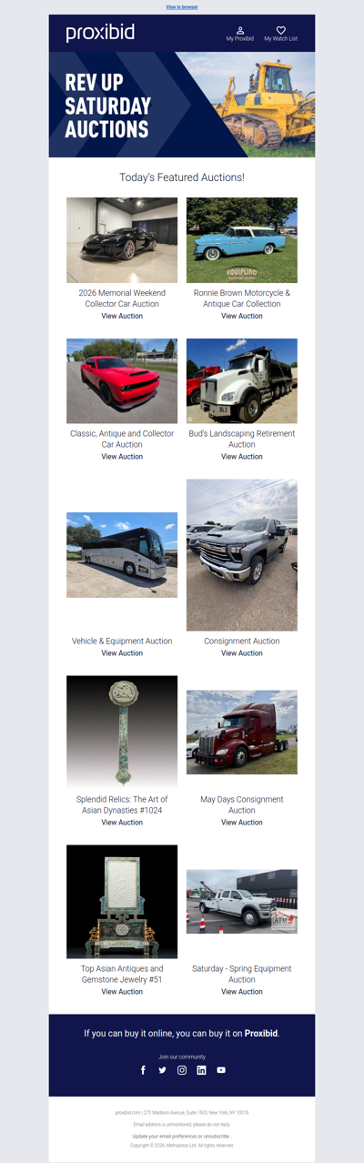 Last Chance: Heavy Equipment, Farm Machinery, Collector Cars, & More - Bid Now!