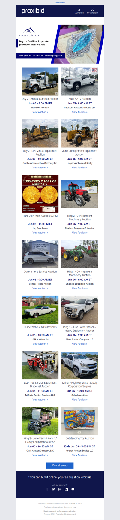 Proxibid’s Weekend Highlights: Collector Cars, Farm and Construction Equipment, Vehicles & More!