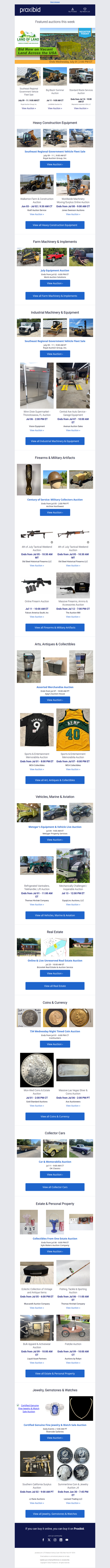 Week Of 06/29: 37 Live & 108 Timed Auctions