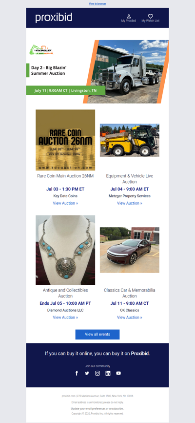 Proxibid’s Weekend Highlights: Collector Cars, Farm and Construction Equipment, Vehicles & More!