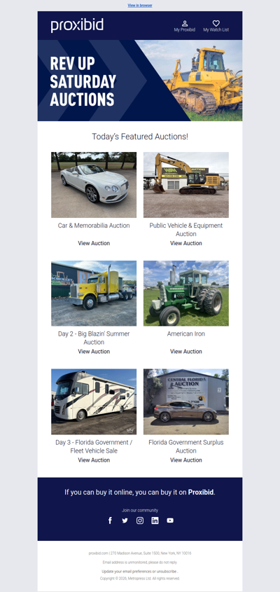 Last Chance: Heavy Equipment, Farm Machinery, Collector Cars, & More - Bid Now!