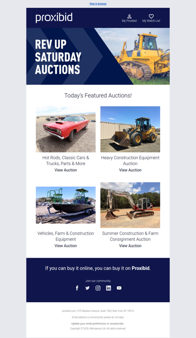 Last Chance: Heavy Equipment, Farm Machinery, Collector Cars, & More - Bid Now!
