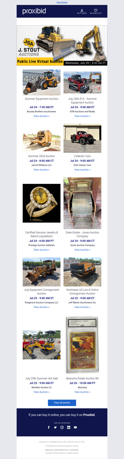 Proxibid’s Weekend Highlights: Collector Cars, Farm and Construction Equipment, Vehicles & More!