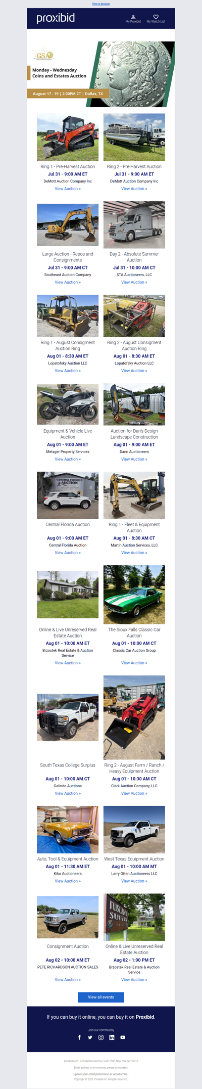 Proxibid’s Weekend Highlights: Collector Cars, Farm and Construction Equipment, Vehicles & More!