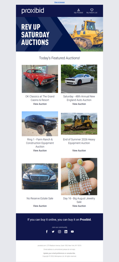 Last Chance: Heavy Equipment, Farm Machinery, Collector Cars, & More - Bid Now!