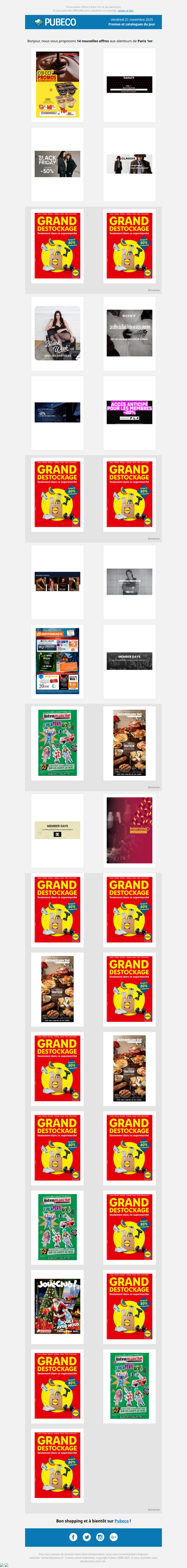 Promotions, prospectus : les nouveautés du jour