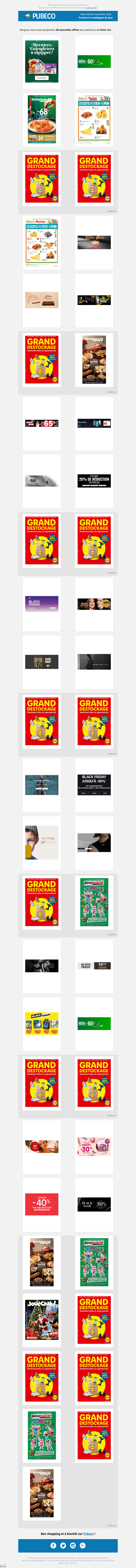 Promotions, prospectus : les nouveautés du jour