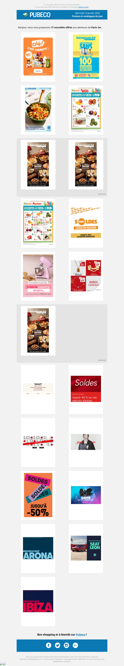 Promotions, prospectus : les nouveautés du jour