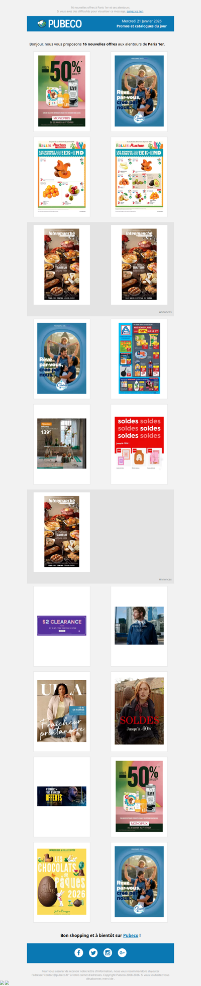 Promotions, prospectus : les nouveautés du jour