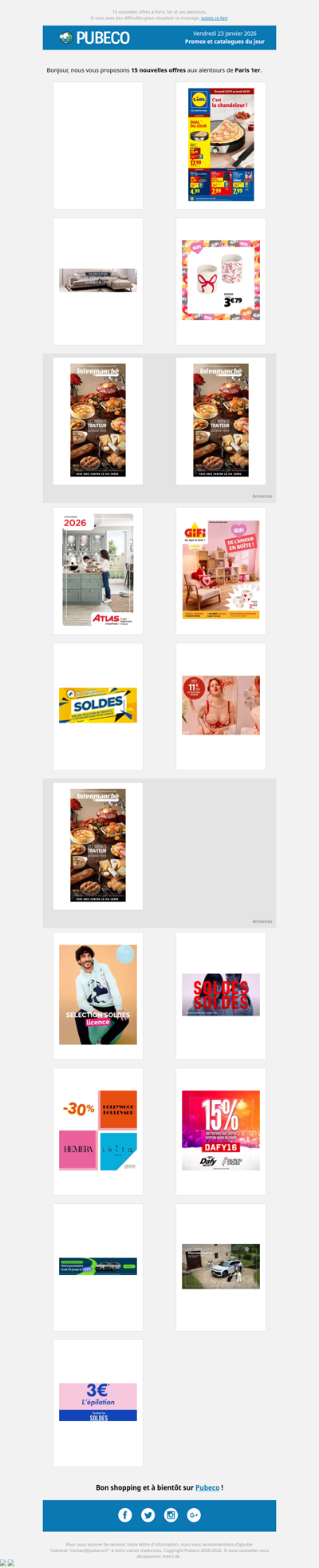 Promotions, prospectus : les nouveautés du jour