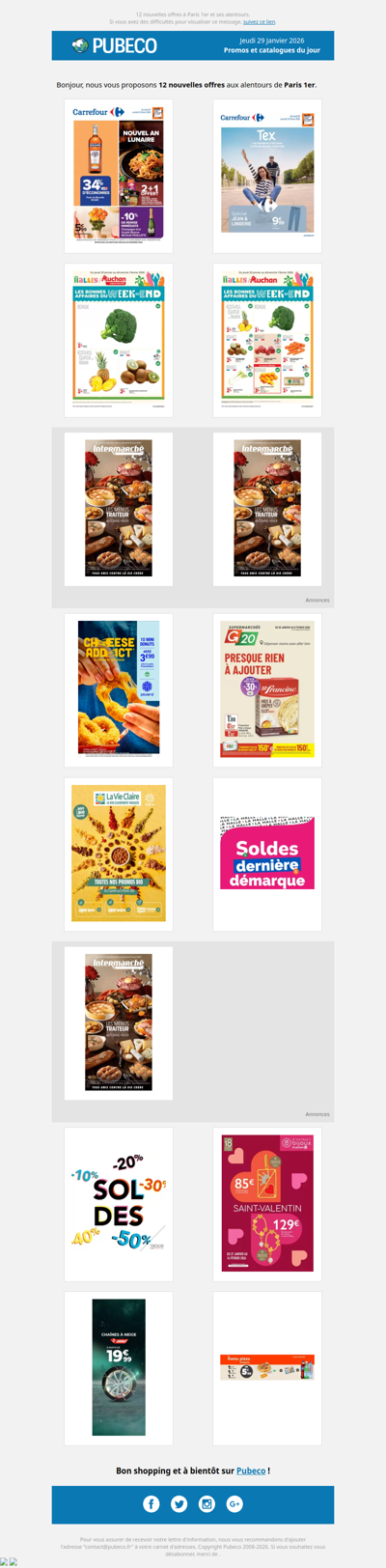 Promotions, prospectus : les nouveautés du jour