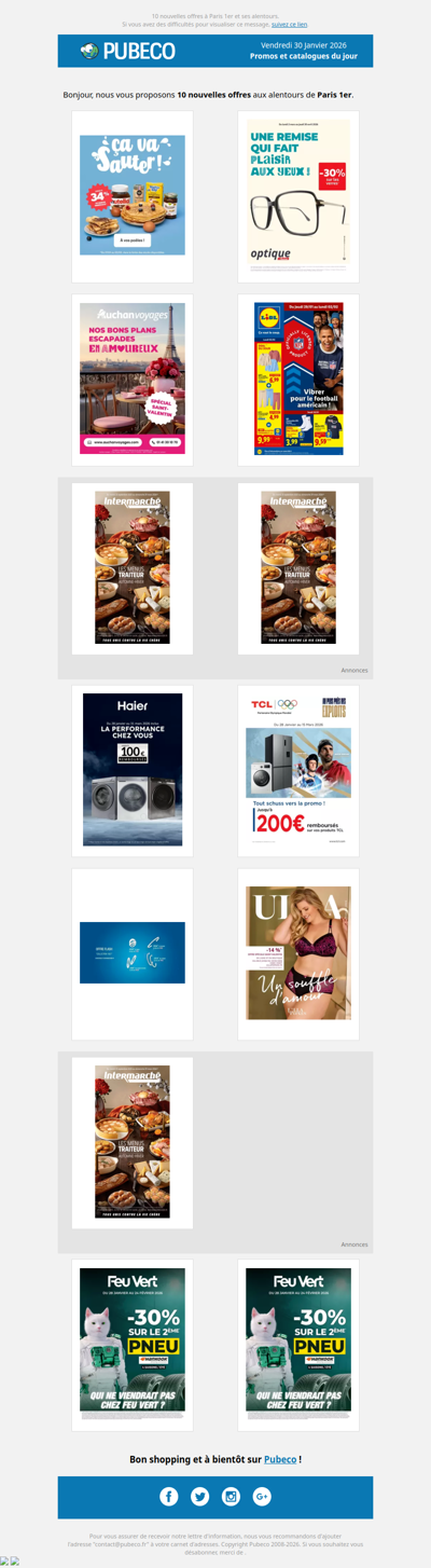 Promotions, prospectus : les nouveautés du jour