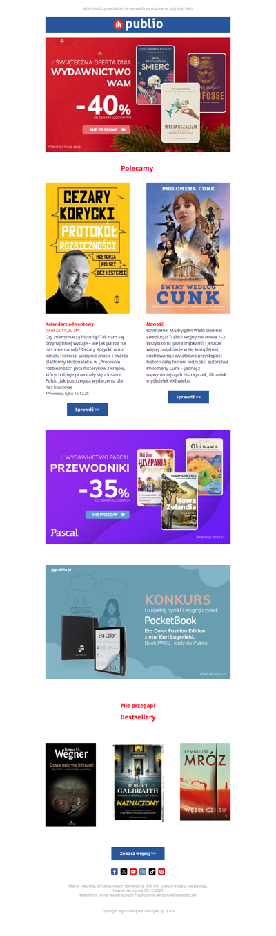 Dziś Wydawnictwo WAM -40% | Ciekawe przewodniki | Wygraj czytnik PocketBook!