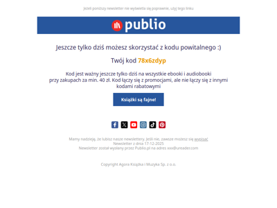 Ostatni dzień by użyć 10 zł zniżki >>