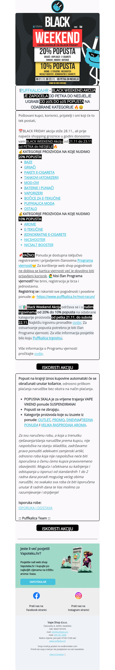 ZAGRIJAVANJE ZA BLACK FRIDAY