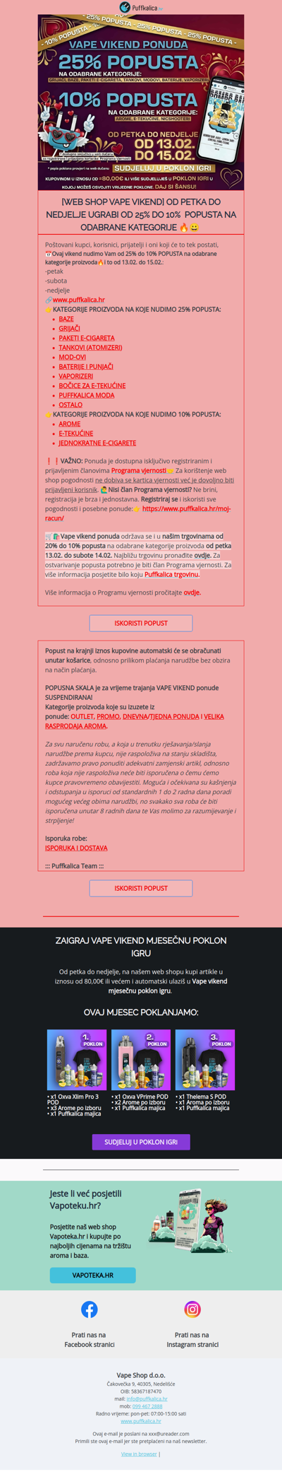 [VAPE VIKEND] UGRABI OD 25% DO 10% POPUSTA😃