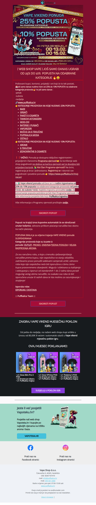 [VAPE VIKEND] UGRABI OD 25% DO 10% POPUSTA😃