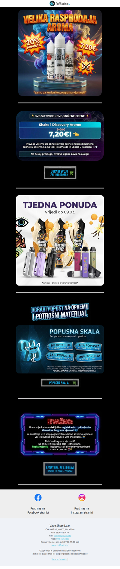 VELIKA RASPORODAJA AROMA !