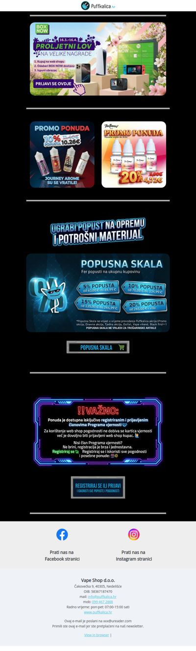 PROLJETNE NAGRADE - VELIKI LOV JE POČEO!