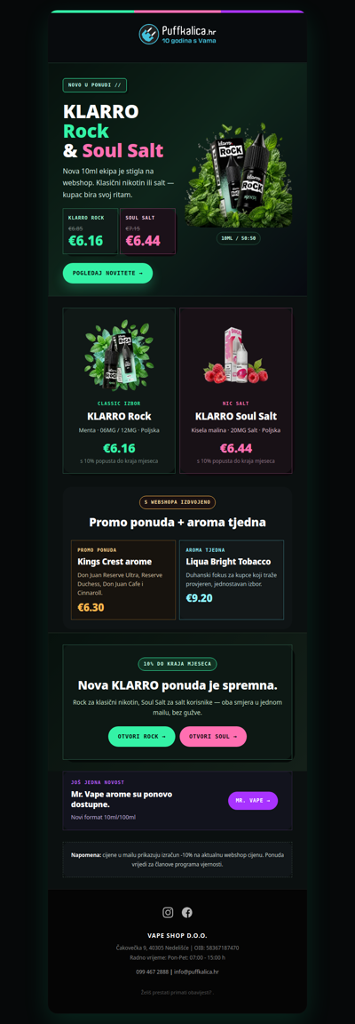 Puffkalica.hr - KLARRO Rock & Soul Salt stigli u Puffkalicu 🔥