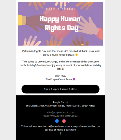 🌞 Happy Human Rights Day! Take a Well-Deserved Break!