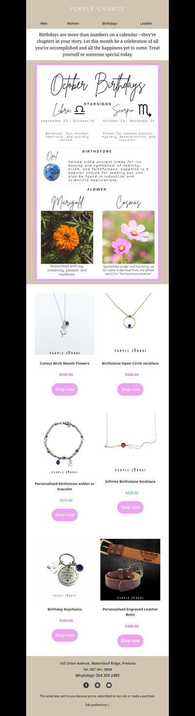 Your Birth Month, Your Story 🌟