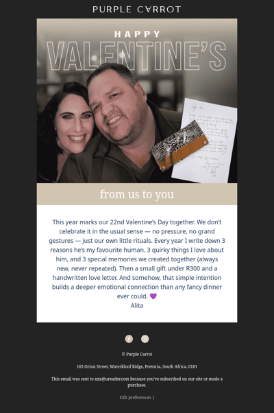 Wishing you a lovely day  from Purple Carrot✨