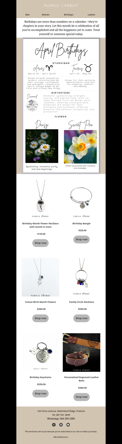 Celebrate Your Birth Month in Style 🎉