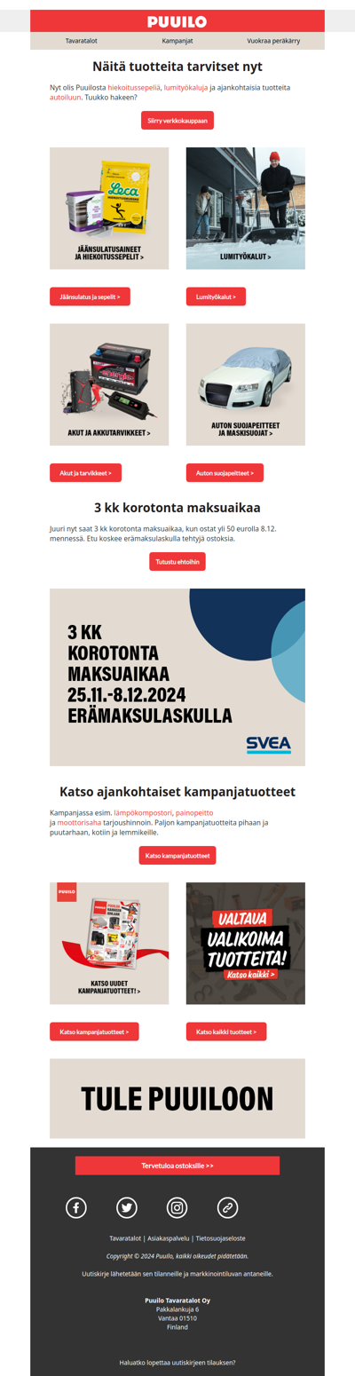 Näitä tuotteita tarvitset nyt