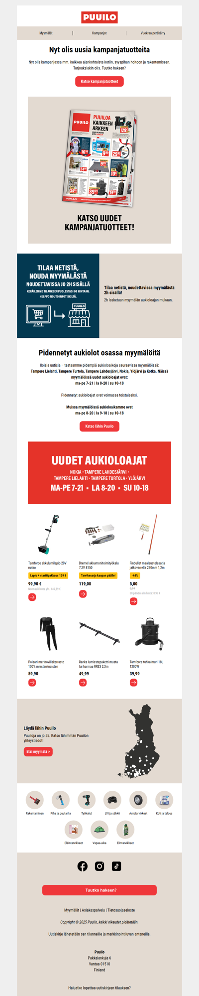 Uudet kampanjatuotteet ovat saapuneet