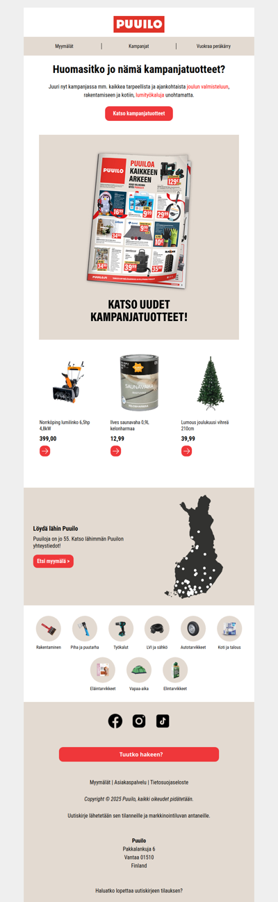 Huomasitko jo nämä kampanjatuotteet?