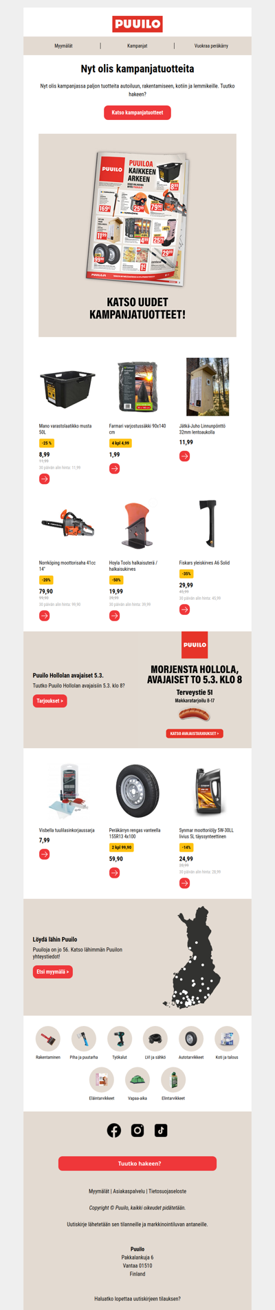 Uudet kampanjatuotteet ovat saapuneet