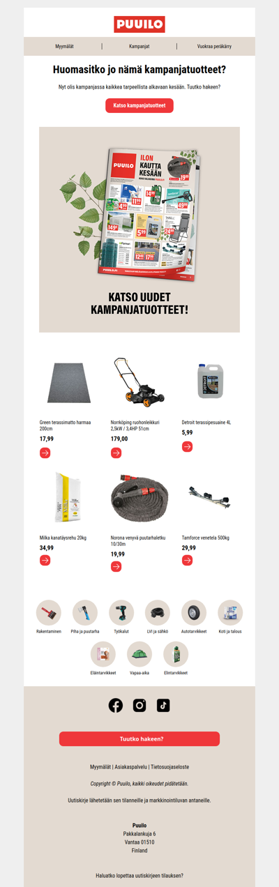 Huomasitko jo nämä kampanjatuotteet?
