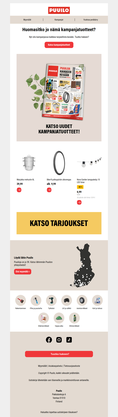 Huomasitko jo nämä kampanjatuotteet?