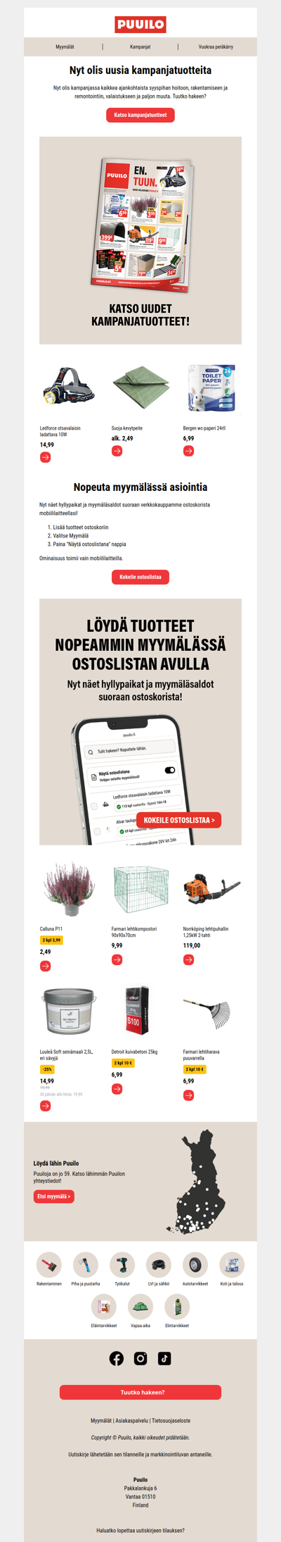Uudet kampanjatuotteet ovat saapuneet