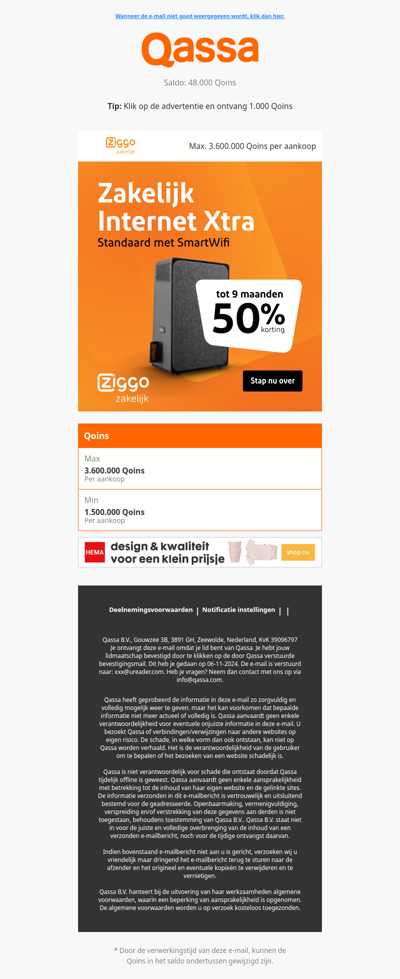 Laatste kans: nu 50% korting bij Ziggo Zakelijk!