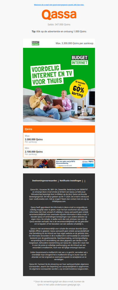 Tot 12 maanden korting op Internet óf kies cadeau tot € 349,-!