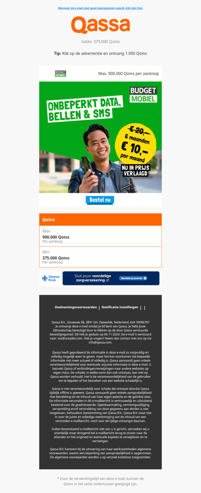 Nu 6 maanden lang voor maar €10 per maand!