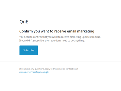 Confirm you want to receive email marketing