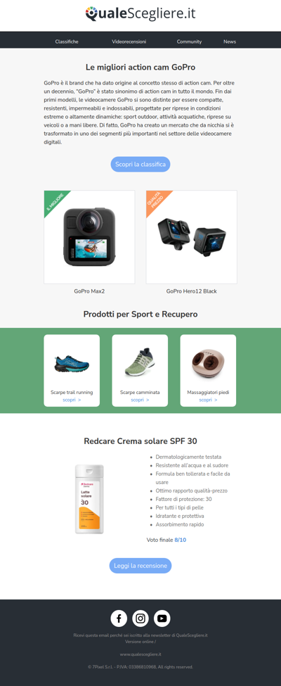 Le migliori action cam GoPro | Redcare Crema solare: la recensione