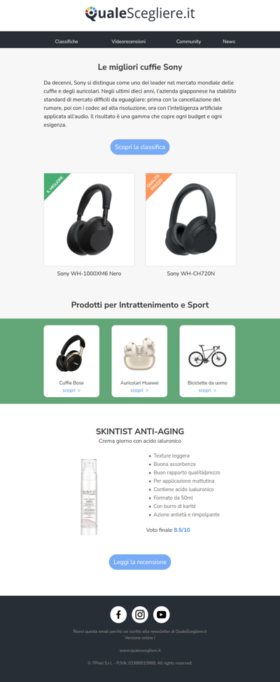 Le migliori cuffie Sony | SKINTIST ANTI-AGING: la recensione