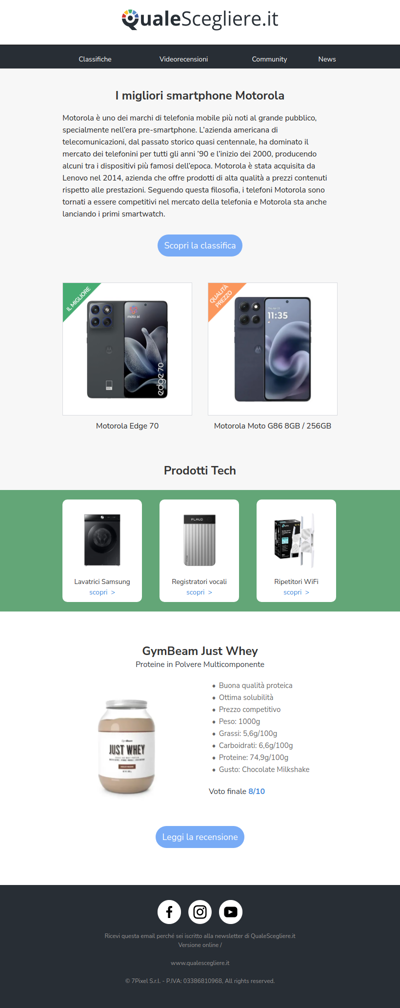 I migliori smartphone Motorola | GymBeam Just Whey: la recensione