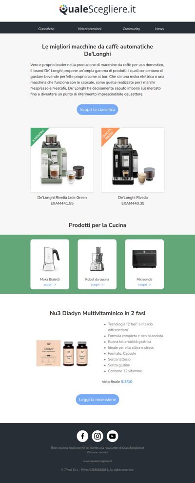 Le migliori macchine da caffè automatiche De'Longhi | Nu3 Diadyn Multivitaminico: la recensione