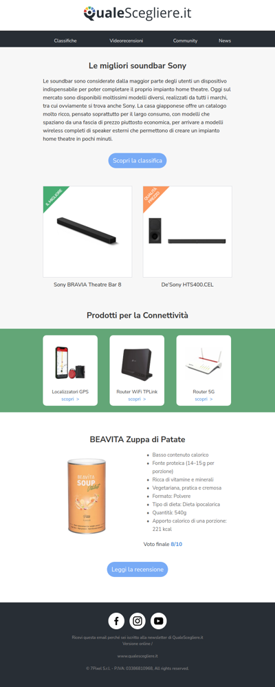 Le migliori soundbar Sony | BEAVITA Zuppa di Patate: la recensione